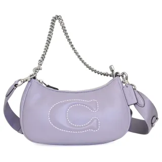 COACH 薰衣草紫藍莓造型銀字金屬LOGO斜背手提兩用包 歷史價格詳細信息