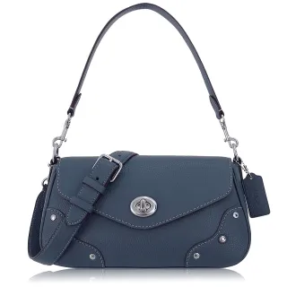 COACH MILLIE 轉釦牛皮拼接PVC肩/斜背兩用包(卡其木紅) 歷史價格詳細信息