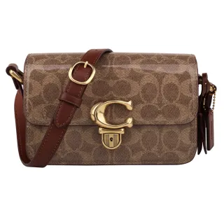 【COACH】金屬logo防刮皮革緹花卡夾/零錢鑰匙包(焦糖棕) 歷史價格詳細信息