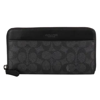 COACH 黑灰防水帆布短夾名片夾鑰匙圈禮盒 歷史價格詳細信息