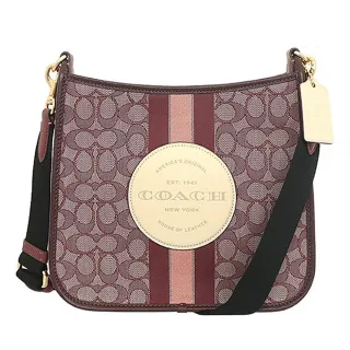 COACH DEMPSEY 愛心&星印PVC拼接皮革水桶包(迷你/卡其) 歷史價格詳細信息