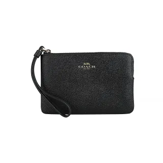【COACH】COACH  Corner銀字LOGO緹花PVC 7卡釦式零錢中夾(炭黑x黑) 歷史價格詳細信息