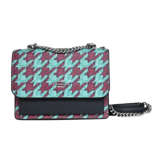 COACH藍紅千鳥紋直式方型單肩斜後背胸背男包 歷史價格詳細信息