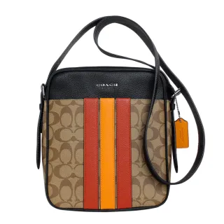 COACH PVC LOGO 拚色文件袋斜背包(咖啡/黑) 歷史價格詳細信息