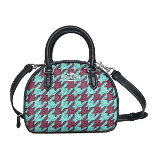 COACH藍紅千鳥紋直式方型單肩斜後背胸背男包 歷史價格詳細信息