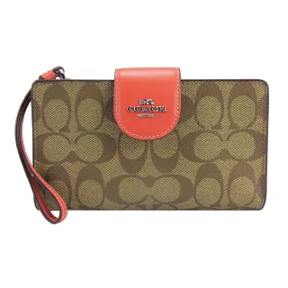 經典 卡其色 Coach Logo大C 長皮夾 拉鏈錢包 歷史價格詳細信息