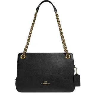 【COACH】素面7卡相片夾荔枝紋皮壓印LOGO男短夾-潮流黑 歷史價格詳細信息