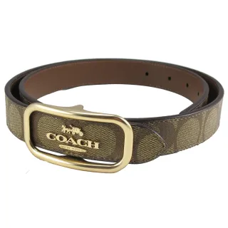 【COACH】2.4CM女仕款-專櫃滿版LOGO極細款皮帶(經典咖) 歷史價格詳細信息