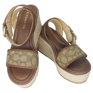 COACH 咖啡緹花帆布條紋織帶拉鍊小斜背包 歷史價格詳細信息