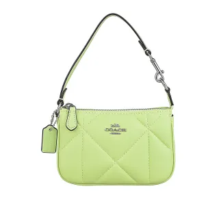 【COACH】COACH銀字LOGO PVC雙層拉鍊手拿包(卡其x石藍) 歷史價格詳細信息
