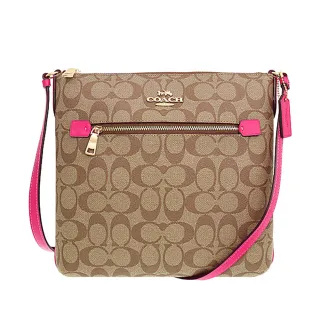 COACH C1556 馬車LOGO防刮斜背包.黑 歷史價格詳細信息