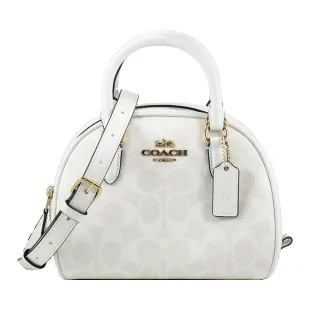 COACH 經典 皮革 手提包 肩背包 側背包 F08A03 米白色 名牌精品包 二手真品有LV Chanel 歷史價格詳細信息