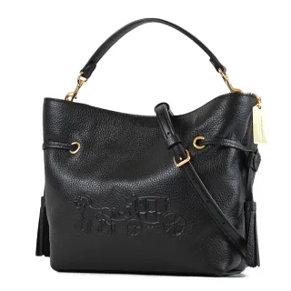 COACH ANDY 鏈鎖卵石皮革斜背/兩用福袋包(黑) 歷史價格詳細信息