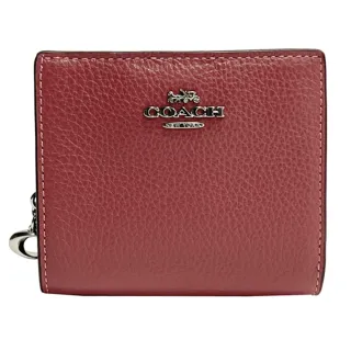 【COACH】素面7卡相片夾荔枝紋皮壓印LOGO男短夾-潮流黑 歷史價格詳細信息