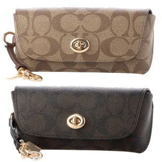 【COACH】COACH經典雷雕LOGO素面PVC 15卡按釦式對開長夾(粉筆白) 歷史價格詳細信息