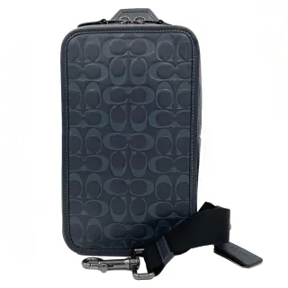 COACH 壓印大馬車LOGO藍綠撞色皮革掀蓋馬鞍斜背包 歷史價格詳細信息