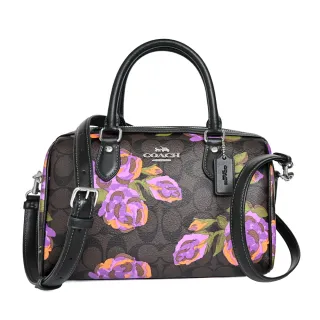 COACH PVC LOGO 拚色文件袋斜背包(咖啡/黑) 歷史價格詳細信息