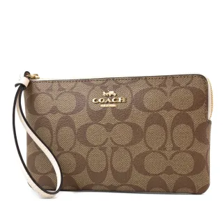 【COACH】立體馬車防刮皮革大手拿包-白色 歷史價格詳細信息