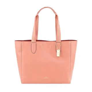 COACH DERBYX 經典馬車素面荔枝紋皮革簡約托特包(米白) 歷史價格詳細信息