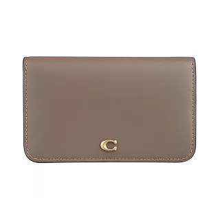 【COACH】C LOGO金釦硬殼手機小斜背包(深咖) 歷史價格詳細信息