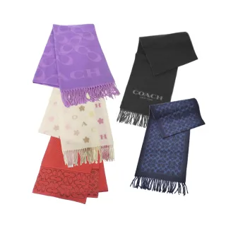 【COACH】經典LOGO羊毛披肩/圍巾(多款可選) 歷史價格詳細信息