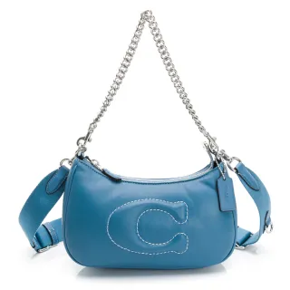 COACH Teri 銀釦縫線標誌平滑皮革二用包(奶茶色) CR099 SVTP 歷史價格詳細信息