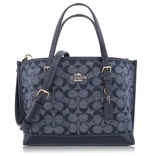 COACH MOLLIE25 緹花LOGO防刮手提/斜背二用包-咖啡色 歷史價格詳細信息