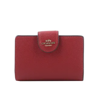COACH 防刮皮革馬車Logo壓釦中夾(黑色) 6390 IMBLK 歷史價格詳細信息