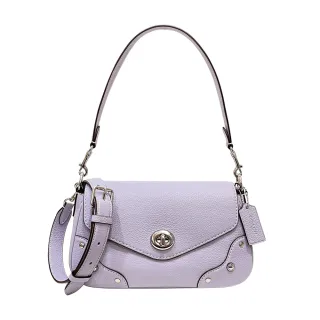 COACH MILLIE 轉釦牛皮拼接PVC肩/斜背兩用包(卡其木紅) 歷史價格詳細信息