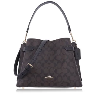 【COACH】HANNA素面牛皮手提兩用小托特包(小款-黑) 歷史價格詳細信息