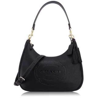 COACH TERI 皮革浮雕大C斜背/肩背彎月包(水藍) 歷史價格詳細信息