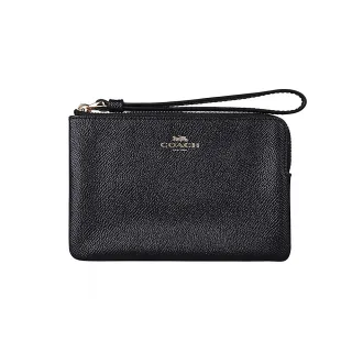 【COACH】COACH  Corner銀字LOGO緹花PVC 7卡釦式零錢中夾(炭黑x黑) 歷史價格詳細信息