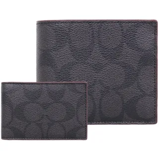 COACH黑灰C Logo單寧織布真皮半摺翻蓋方型斜背包 歷史價格詳細信息