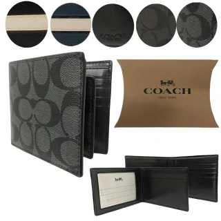 【COACH】男款8卡活動證件夾短夾附鑰匙圈禮盒(多色供選) 歷史價格詳細信息
