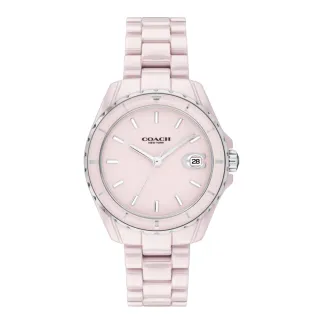 【COACH】優雅貝面晶鑽腕錶-34mm/半金(14503833) 歷史價格詳細信息