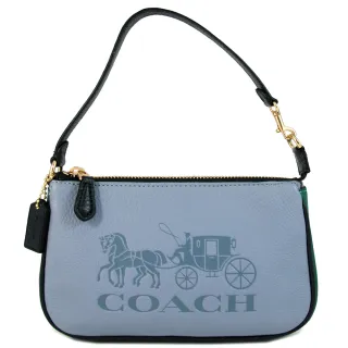 COACH 壓印馬車LOGO素面荔枝紋皮革手拿包(米白) 歷史價格詳細信息