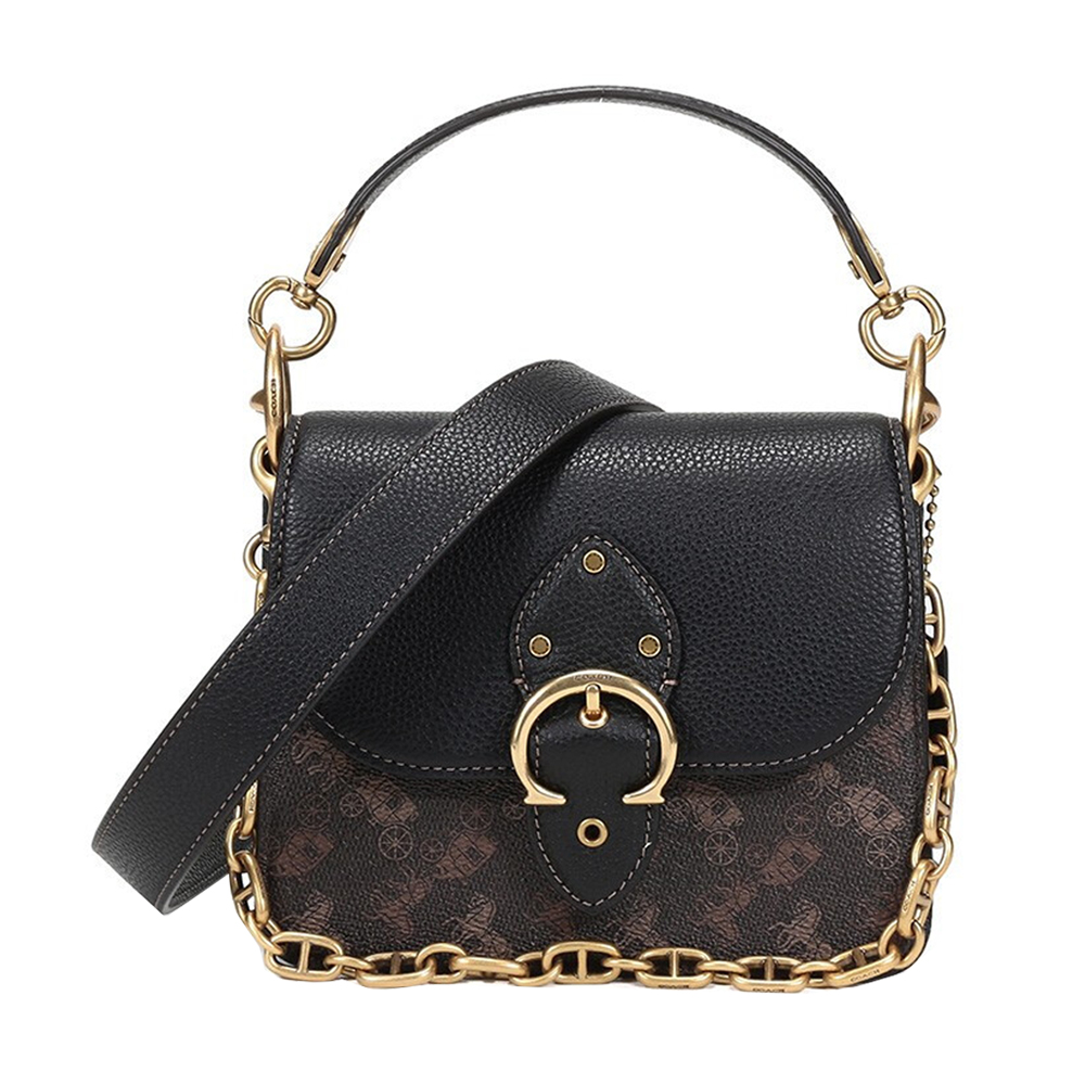 COACH 專櫃款 滿版彩虹c字半月小牛皮肩背包 贈原廠防塵袋紙袋 歷史價格詳細信息