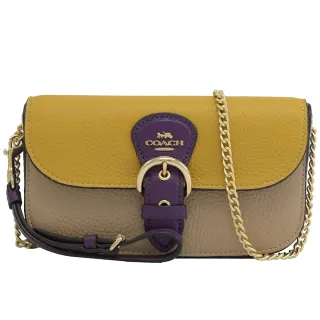 【COACH】撞色滿版C印花拼接皮帶飾信用卡零錢中夾(駝/深咖) 歷史價格詳細信息