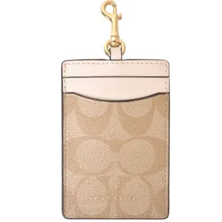 COACH 燙金馬車C  Logo掛式證件票卡夾(巧克力黑) 歷史價格詳細信息