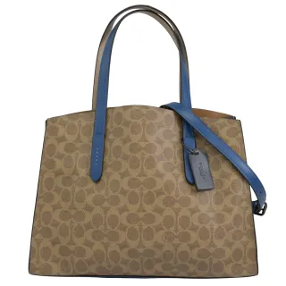 【COACH】經典滿版LOGO皮革手提/肩背包 UF018 歷史價格詳細信息