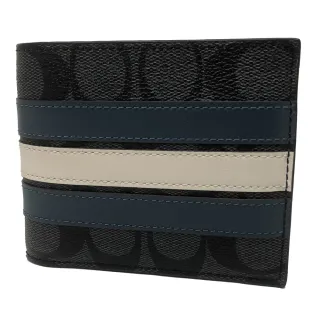 【COACH】C LOGO男款8卡短夾附鑰匙圈活動證件夾禮盒(黑褐) 歷史價格詳細信息