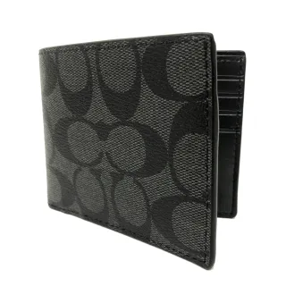 COACH卡其C Logo黑色荔枝紋皮飾方型斜背男包 歷史價格詳細信息