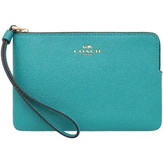 COACH 藍莓緹花LOGO防刮皮革手拿包-白色 歷史價格詳細信息