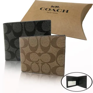 【COACH】經典 LOGO男款中性款ㄇ型零錢袋長夾禮盒(多款選一) 歷史價格詳細信息