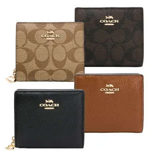 COACH C Logo拉鍊荔枝皮革暗扣二折短夾(奶茶色) C2862 IMTAU 歷史價格詳細信息