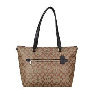 【COACH】Gallery 金字馬車塗層帆布迷你二用包(淺卡其/白色) 歷史價格詳細信息