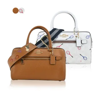 COACH 經典馬車前拉鍊口袋防刮皮革手提/斜背兩用包(迷你/胭脂紅) 歷史價格詳細信息