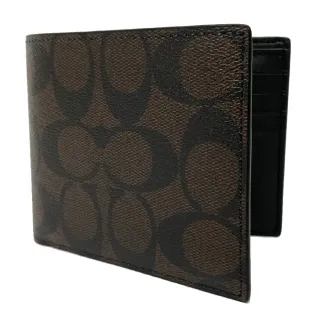 【COACH】C LOGO男款8卡附活動證件夾短夾(藍白橫紋) 歷史價格詳細信息