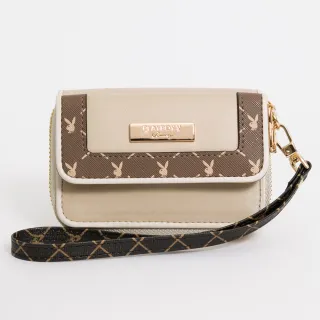 PLAYBOY - 卡片夾附手挽帶 Oat Milk Macchiato系列 - 咖啡色 歷史價格詳細信息