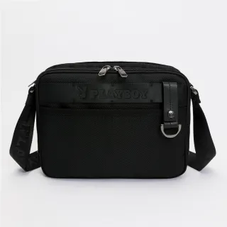 PLAYBOY - 斜背包雙層式 Matte Black系列 - 黑色 歷史價格詳細信息